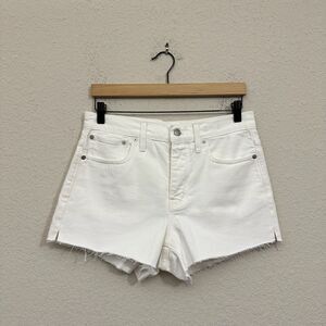 NWT MADEWELL Relaxed Denim Shorts in Tile White